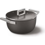 Smeg CKFC2411BLM Siyah Cam Kapak Tencere