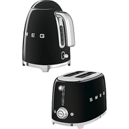 Smeg Siyah Kettle ve 2x1 Ekmek Kızartma Makinesi Seti