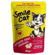 Smile Cat 85 gr Pouch Yetişkin Kuzulu Yaş Kedi Maması