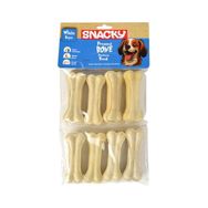 Snacky 8x180 gr Beyaz Preslenmiş Yüksek Proteinli Köpek Çiğneme Kemiği