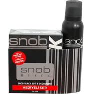 Snob 8690644015694 Black EDT 100 ml Erkek Parfümü + 150 ml Deodorant Seti
