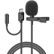 Snopy SN-MTK45 Siyah Typec Tik-tok Akıllı Telefon Kulaklık Çıkışlı Yaka Mikrofonu