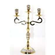 Sobepy 18912 Pirinç Sedefli 3'lü Şamdan