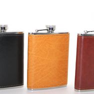 Sobepy ALK2661 Paslanmaz Çelik 8 Oz Derili Matara