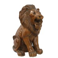 Sobepy ST00037 50 cm Ahşap Aslan Figürü