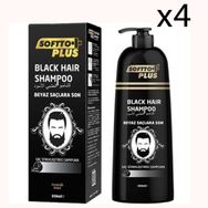 Softto Plus Black Hair Saç Siyahlaştırıcı 4x350 ml Şampuan