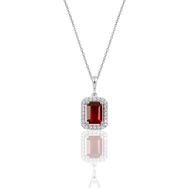 Söğütlü SGTL10125 Silver Gümüş Lal Baget Taşlı Kolye