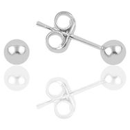 Söğütlü Silver Gümüş 3 mm Gümüş Top Küpe