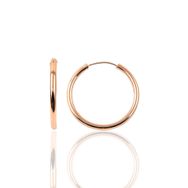 Söğütlü Silver Gümüş 36 mm Rose Kalın Halka Küpe