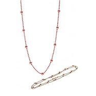 Söğütlü Silver Gümüş 45 cm Rose Top Top Zincir