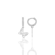 Söğütlü Silver Gümüş Desenli Kelebek Küpe