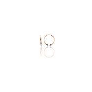 Söğütlü Silver Gümüş Rose 12 mm Mini Beyaz Taşlı Halka Küpe