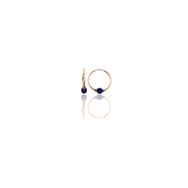 Söğütlü Silver Gümüş Rose 12 mm Mini Çivit Mavisi Halka Küpe