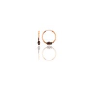 Söğütlü Silver Gümüş Rose 14 mm İşlemeli Halka Küpe