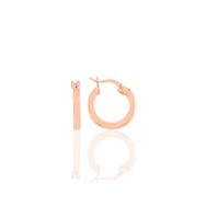 Söğütlü Silver Gümüş Rose 14 mm Şarnel Halka Küpe