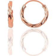 Söğütlü Silver Gümüş Rose 16 mm Burgu Halka Küpe