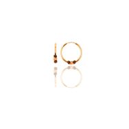 Söğütlü Silver Gümüş Rose 17 mm Toplu Halka Küpe