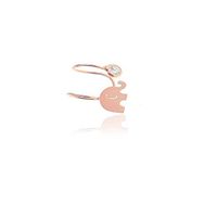 Söğütlü Silver Gümüş Rose Fil Zirkon Taşlı Kıkırdak Küpe
