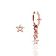 Söğütlü Silver Gümüş Rose Lotus Şans Küpe
