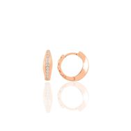 Söğütlü Silver Gümüş Rose Modern Tasarımlı Halka Küpe