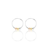Söğütlü Silver Renkli Doricalı 18 mm Halka Kadın Gümüş Küpe
