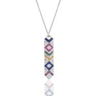 Söğütlü Silver SGTL10155 Gümüş Rodaj Kilim Kolye