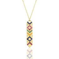 Söğütlü Silver SGTL10155GOLD Gümüş Kadın Kilim Kolye