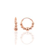 Söğütlü Silver SGTL10192 Rose 17 mm Top Gümüş Halka Küpe