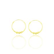 Söğütlü Silver SGTL10336 Gümüş Altın Yaldızlı 18 Mm Dorica Halka Küpe