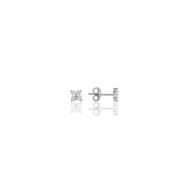 Söğütlü Silver SGTL10644 Rodyumlu Zirkon Taşlı Mini Yonca Gümüş Küpe