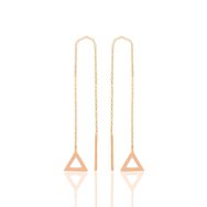 Söğütlü Silver SGTL10688ROSE Rose Piramit Zincir Gümüş Küpe