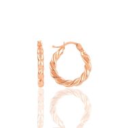 Söğütlü Silver SGTL10704ROSE Rose Kalın Burgu Şarnel Gümüş Küpe