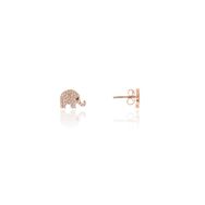 Söğütlü Silver SGTL10801 Rose Zirkon Taşlı Fil Gümüş Küpe