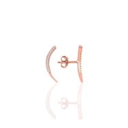 Söğütlü Silver SGTL10824 Rose Zirkon Taşlı Ay Modeli Gümüş Küpe