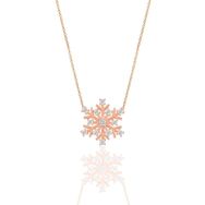Söğütlü Silver SGTL10888 Gümüş Rose Zirkon Taşlı Kartanesi Kolye