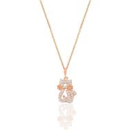 Söğütlü Silver SGTL10926 Gümüş Rose Zirkon Taşlı Kedi Kolye.