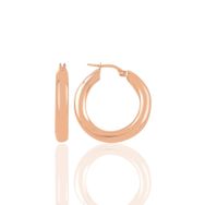 Söğütlü Silver SGTL10937 Rose 5x29 mm Kalın Gümüş Halka Küpe