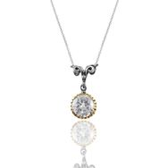Söğütlü Silver SGTL10967 Gümüş Zirkon Taşlı Otantik Tektaş Kolye