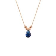Söğütlü Silver SGTL10989 Gümüş Rose Safir Taşlı Damla Kolye
