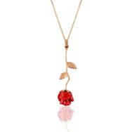 Söğütlü Silver SGTL11143 Gümüş Rose Kırmızı Gül Kolye
