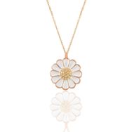 Söğütlü Silver SGTL11144 Gümüş Rose Zirkon Taşlı Papatya Kolye