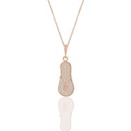 Söğütlü Silver SGTL11202 Gümüş Rose Zirkon Taşlı Terlik Kolye