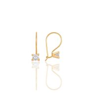 Söğütlü Silver SGTL11632 Rose Zirkon Çengelli Tek Taş Gümüş Küpe