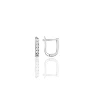 Söğütlü Silver SGTL11633 Gümüş Rodyumlu Zirkon Sıra Taşlı J Küpe