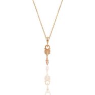 Söğütlü Silver SGTL11876 Gümüş Rose Zirkon Taşlı Ok Kolye