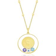 Söğütlü Silver SGTL12295GOLD Gümüş Kolye