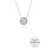 Söğütlü Silver SGTL20518KOLYE Gümüş Swarovski Taşlı Pırlanta Modeli Yuvarlak Kadın Kolye