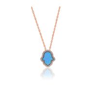 Söğütlü Silver SGTL3064 Opal Taşlı Fatma Ana Eli Kolye