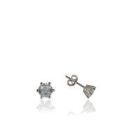 Söğütlü Silver SGTL4514 Swarovski Tek Taş Gümüş Küpe