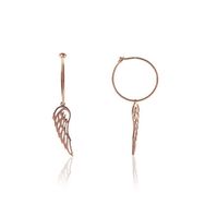 Söğütlü Silver SGTL5648 Kanat Modeli Rose Gümüş Küpe